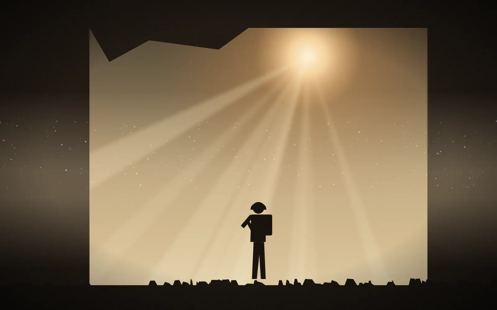 Lone survivor holding an exposed rooftop